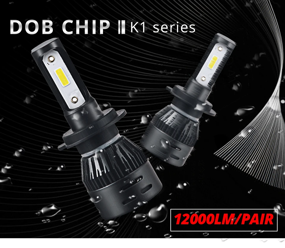 Mini H7 H4 LED Car Headlight Bulbs 72W HiLo beam H1 H11 H8 H9 Luces Led Para Auto HB3 HB4 12000LM Car Lamp Fog Light 12V 6500K (1)