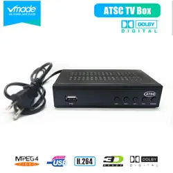 Vmade Новые DVB ATSC F01 цифровой ресивер поддерживает H.264/HEVC hevc ATSC NTIA и 8VSB Стандартный FULL HD наземного ТВ коробка