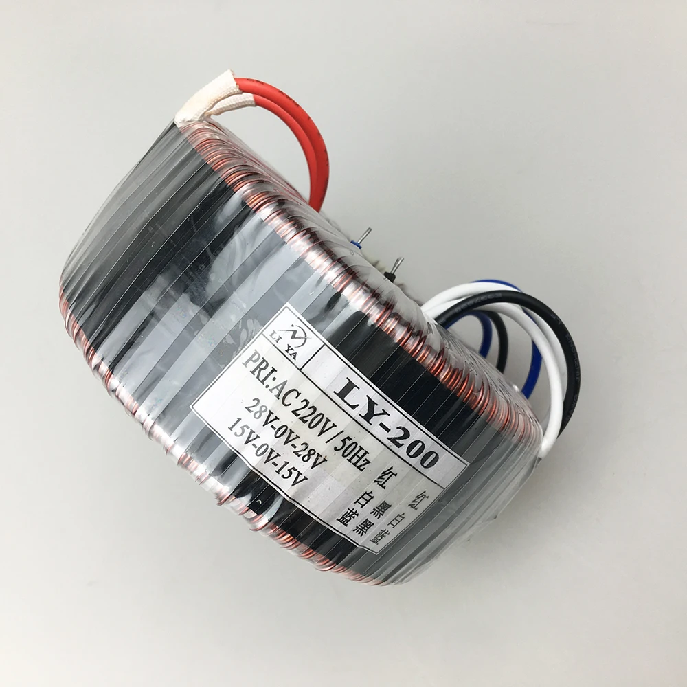 

200W Ring Type 220V to Double 28V and Double 15V Copper Wire Amplifier Ring Transformer Power Supply Transformer Ring Niu