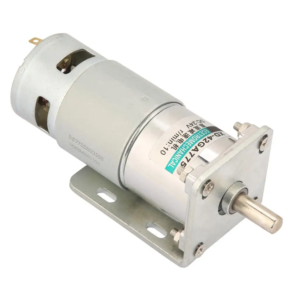 DC12V/24 V Micro DC Шестерни большим крутящим моментом Регулируемый Скорость двигатель с кронштейном