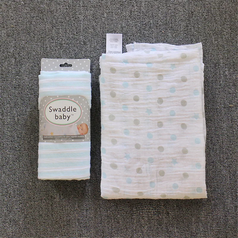 Из муслина для новорожденных детское пеленание одеяло с милым мультипликационным принтом платье для малышки с принтом "душевое полотенце для новорожденного из мягкой дышащей ткани одеяло для новорожденных унисекс