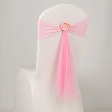 Marious бренд Новое поступление свадебный стул в цветочек створки вечерние чехлы для стульев, органза банкет