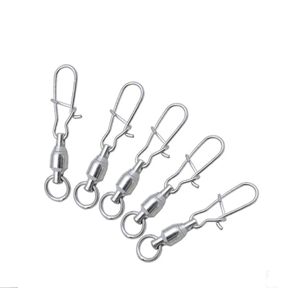 

20pcs Fishing Solid Ring Connector Snaps Barrel Swivels 0#,1#,2#,3# Fishing Accessories Fishing Tackle