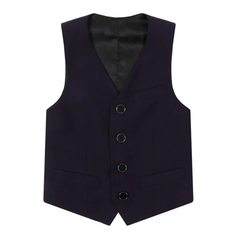  School Boys Vest Brand England Style Gentle Boys Wedding Waistcoat Kids Party & Performance Vest for Boy (7)