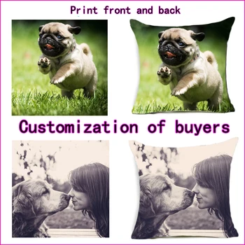 

Both sides printing Pillow cover Fahion Design Picture here Print pillowcase Pets, etc. photos customize gift home cushion cover