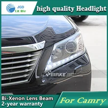 Автомобиль голове стиль лампа чехол для Toyota Camry 2011-2013 Фары для автомобиля светодиодные фары DRL Объектив Двойной Луч би- ксеноновые Интимные аксессуары
