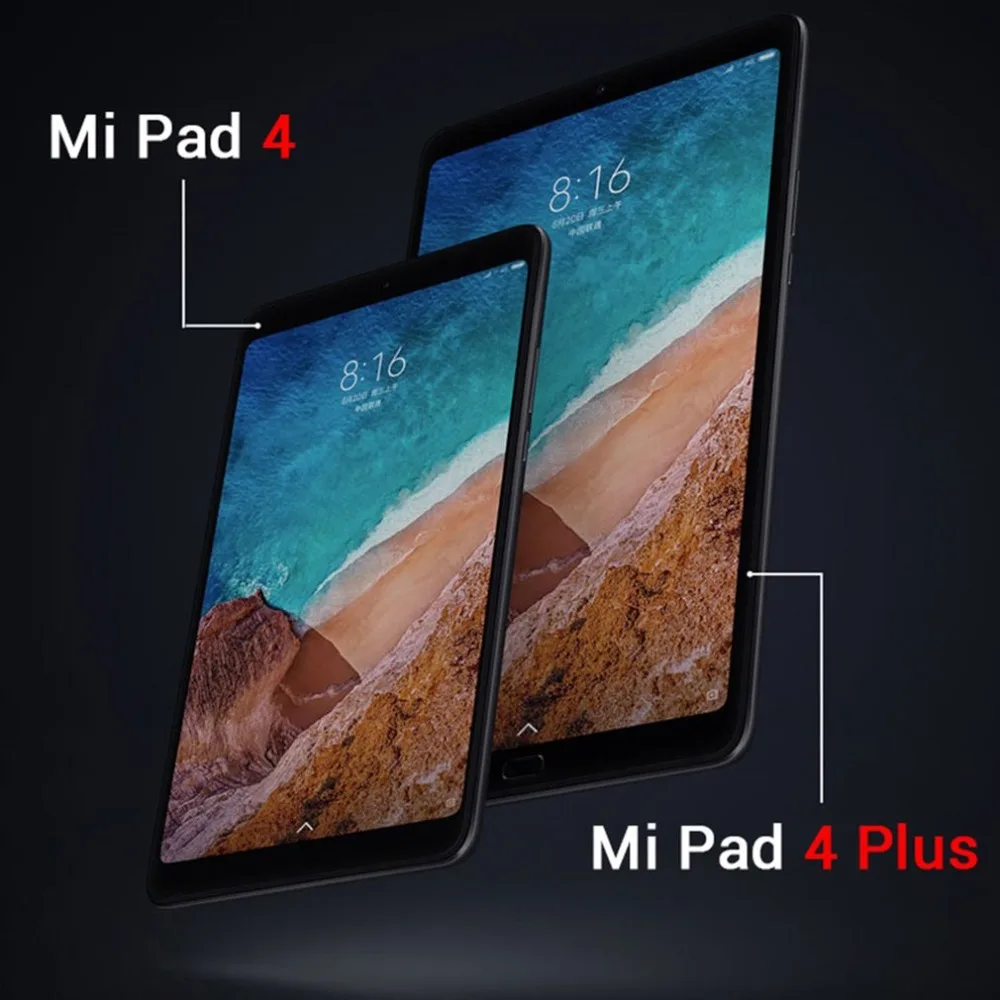 CN версия Многоязычная Xiaomi Mi Pad 4 Plus 128GB Планшеты 4 Snapdragon 660 AIE 8620mAh 10,1 ''16:10 1920x1200 экран 13 МП