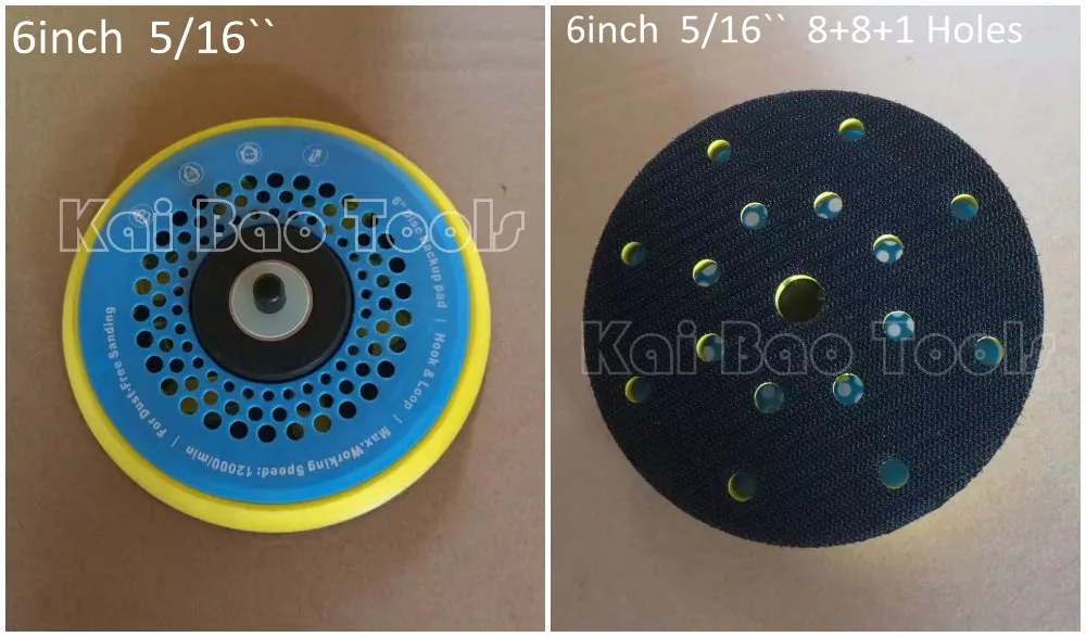 

6inch Sanding Backup Pad Hook and Loop Sander Backing Pad with 17 Holes 150mm Sanding Disc Pad
