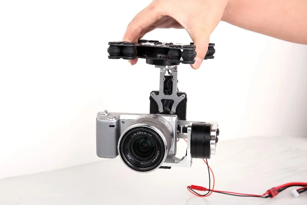 

RCMOY RTF 3-Axis Brushless Gimbal Camera Mount Black w/Alexmos Controller for FPV Aerial Photography