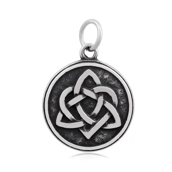 Kinitial 19* 29mm Stainless Steel Knot Pendant Charm for Bracelet Necklace Making Expandbale Bangle Chinese Knot Charms Jewelry