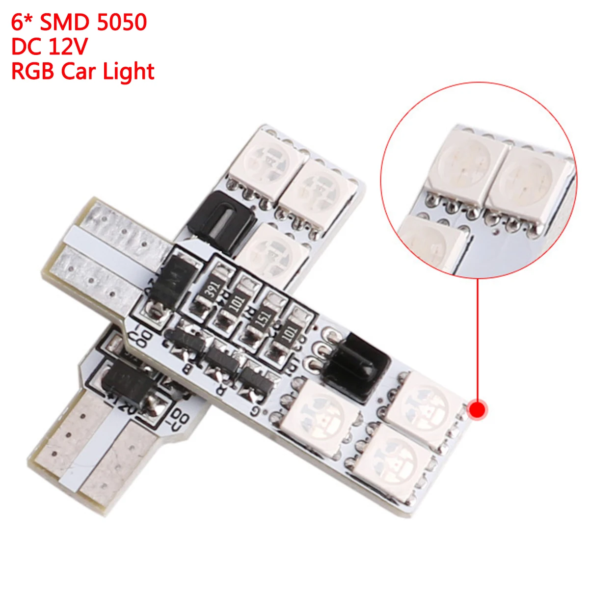 T10 5050-6SMD автомобильные огни RGB лампы указателя поворота ширина разноцветные лампы Внутренние огни автомобиля с пультом дистанционного управления