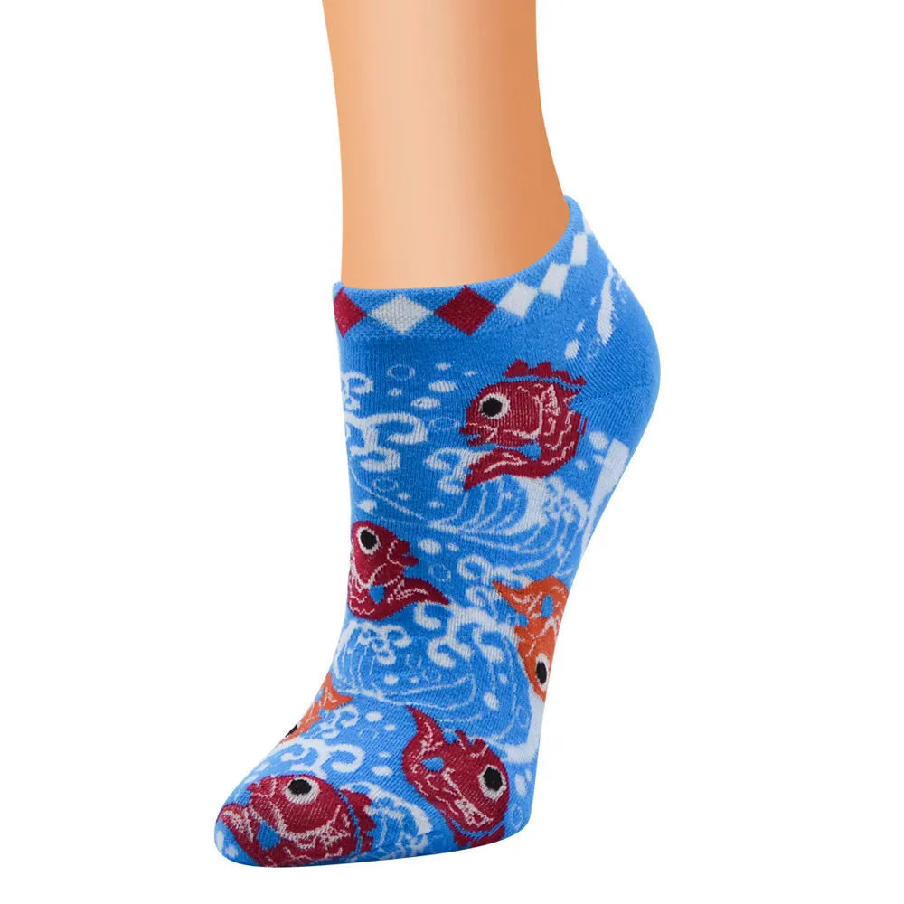 Женские милые горизонтальные разноцветные женские носки без пятки носки с героями мультфильмов летние хлопковые кружевные нескользящие носки#20