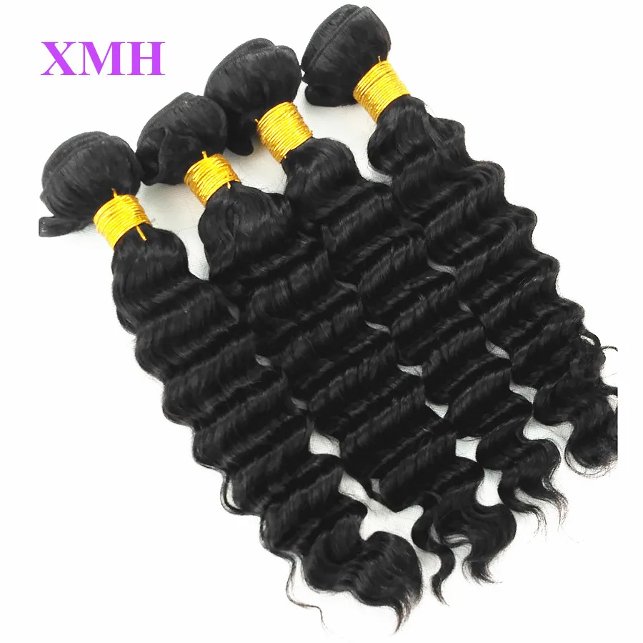 

Malaysian Deep Wave 4 Bundles Curly Wave Human Hair Grade 7A Malaysian Deep Curly Virgin Hair Tissage Deep Wave Malaysian Hair