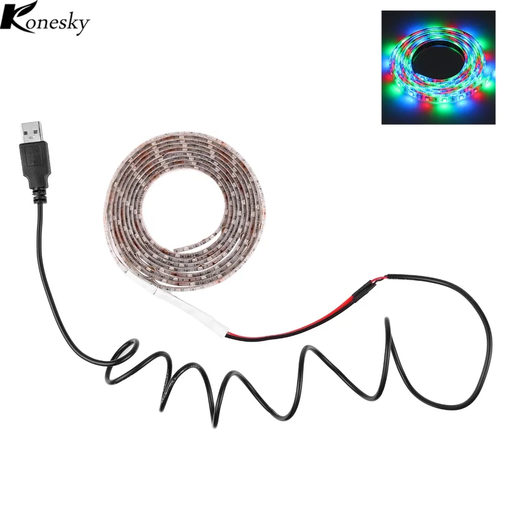 RGB USB LED Strip Light String Lamp Waterproof 5V 3528 SMD 50cm 100cm 200cm led Flexible light TV Background Lighting | Освещение