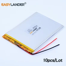 10pcs/Lot 3.7V 2600mAh Rechargeable li Polymer Li-ion Battery For seven inches tablet Consumer electronics safety lamp 3570100