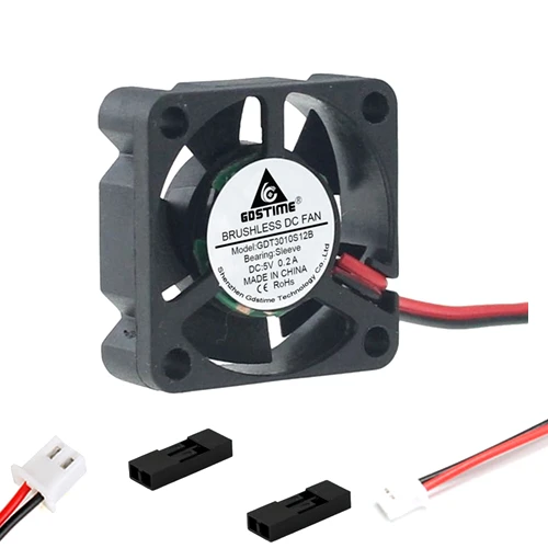 5Pcs Black 5V/12V/24V 30*30*10mm 3010 Sleeve Brushless DC Motor Fan With Wires And XH2.54 PH2.0 Dupont Header | Обустройство дома