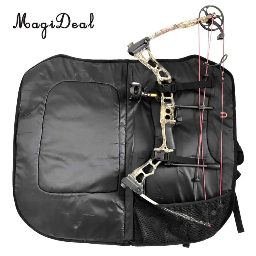 MagiDeal Perfeclan Nylon Hunting Archery Bow Backpack Bag Compound Bow Holder Case 600D Nylon for Camping Hiking Travell