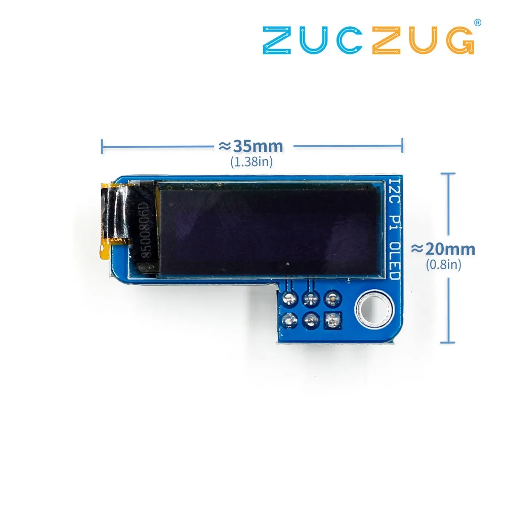 

PiOLED I2C 0.91inch OLED 128x32 SSD1306 Blue for RPI Raspberry Pi 1, B+, Pi 2, Pi 3 and Pi Zero