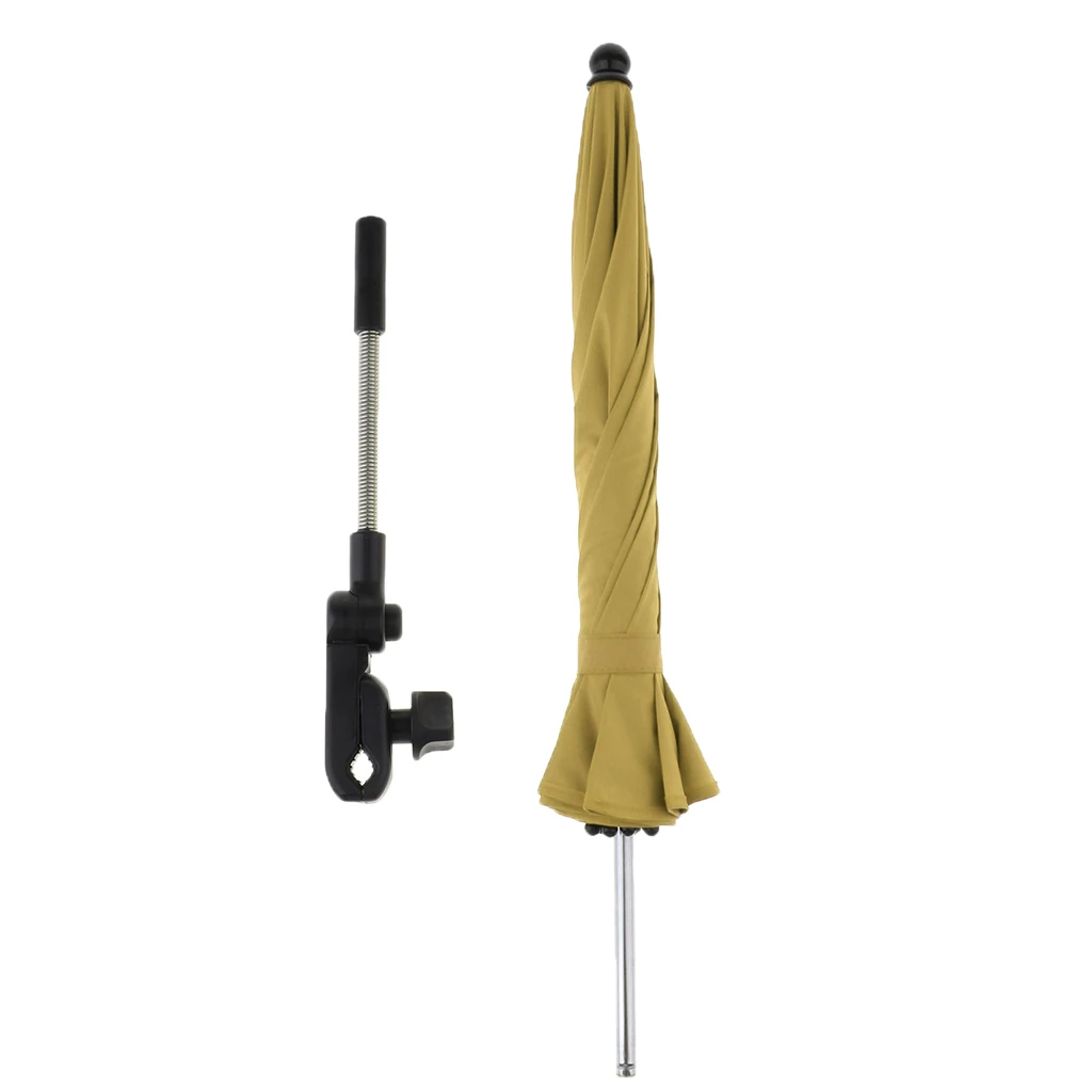 Foldable Sunshade Mini Sunny Umbrella UV Protection Beach Shelter Umbrella Outdoor Lightweight Parasol w/ Sand Anchor for Coast