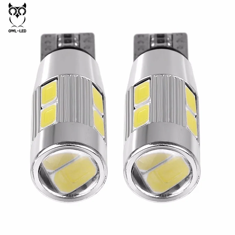 

2PCS Car Styling Car Auto LED T10 Canbus 194 W5W 10 SMD 5630 LED Light Bulb No Error LED Light Parking T10 LED