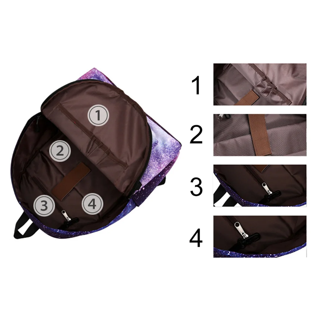 Для женщин 2 шт./компл. звездное небо полосатый рюкзак школьный Карандаш сумка подарок