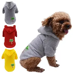 Костюм для отдыха с капюшоном свитер для собак утепленная теплая одежда милый наряд Одежда Топы для маленьких домашних животных осень зима