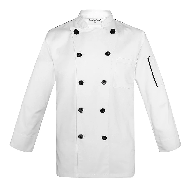 Западные французские шеф-повара пальто черный лучшее качество отель мастер шеф-повара куртки, униформа Великобритании дамы одежда подарок