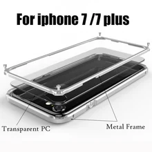 For iphone 7 Metal Bumper Case Coque for iphone 7 Plus Case Luxury Aluminum Frame PC