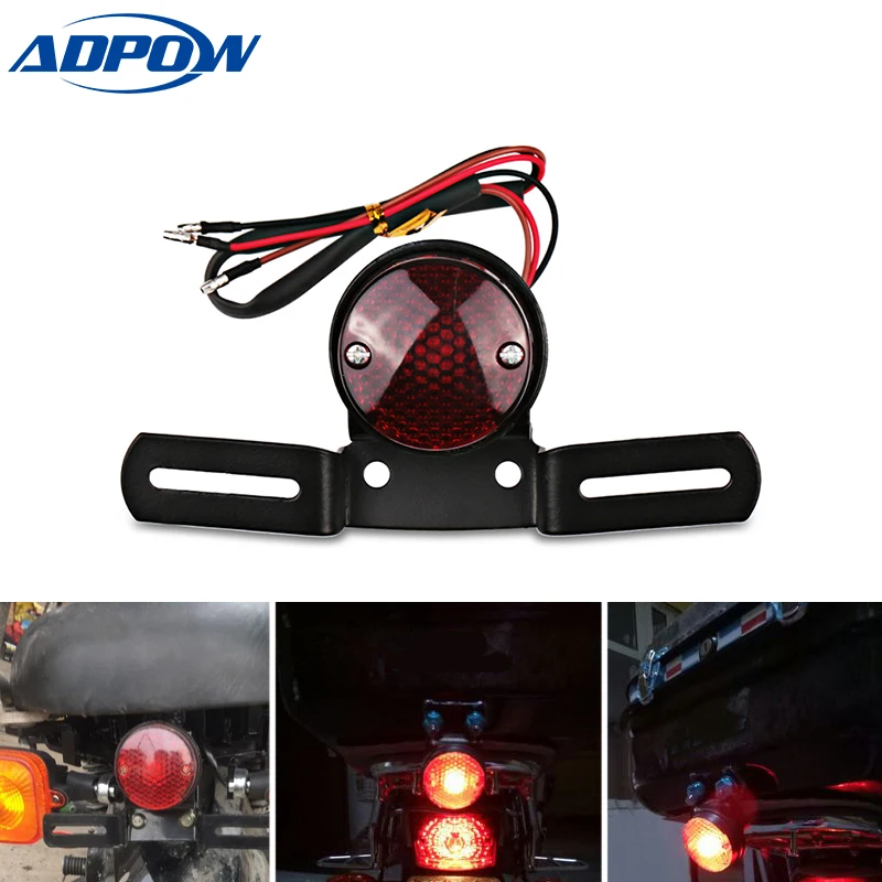 

Led Motorcycle RED Brake Tail Rear Light Bulb for Harley Chopper Bobber Cafe Racer Custom 12V Motorbike Turn Signal Brake Lights