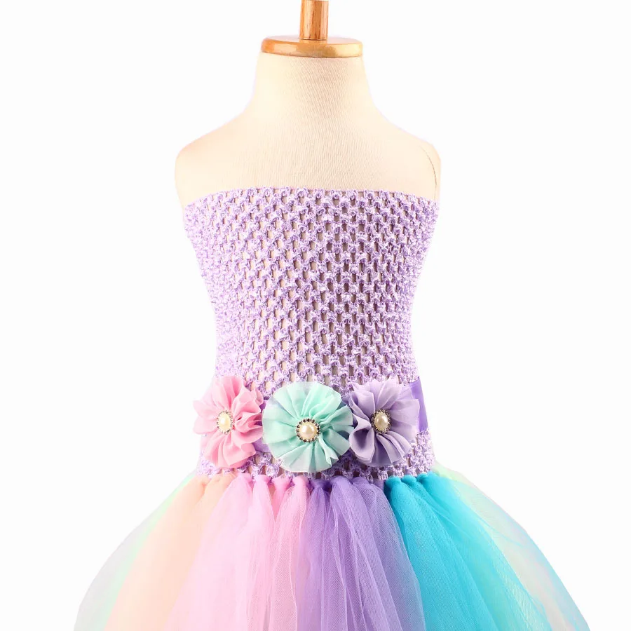 Baby Girl Flower Pony Unicorn Tutu Dress Extra Fluffy Kids Fairy Wedding Birthday Party Dresses with Hair Hoop for Cosplay (7)