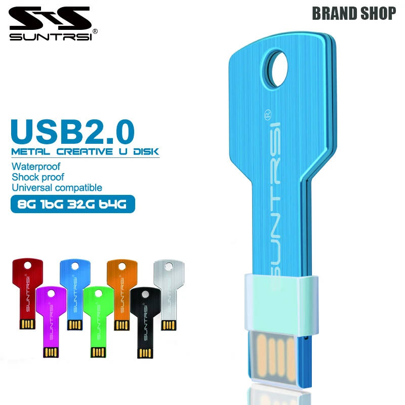 

Suntrsi Metal Pen Drive 128gb 64gb USB Flash Drive External Storage 32gb 16gb Flash Disk Mini Pendrive with Personalized Logo