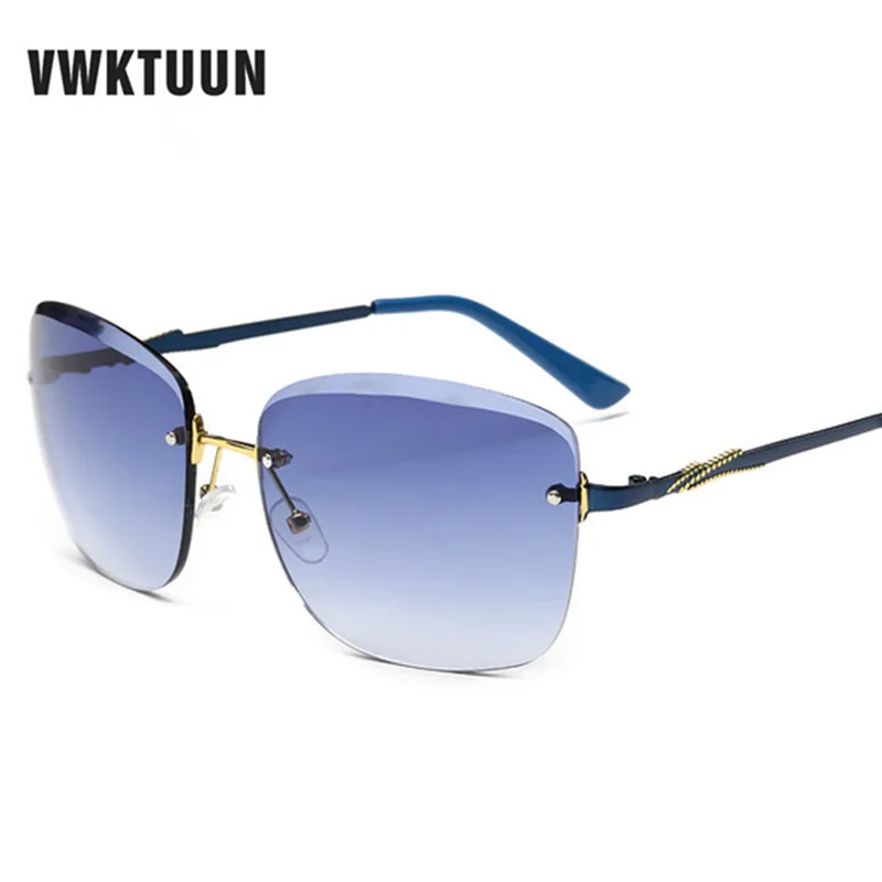 

VWKTUUN Sunglasses Women Retro Sunglass Vintage Rimless Glasses UV400 Protection Sun Glasses Female Outdoor Eyes Direction