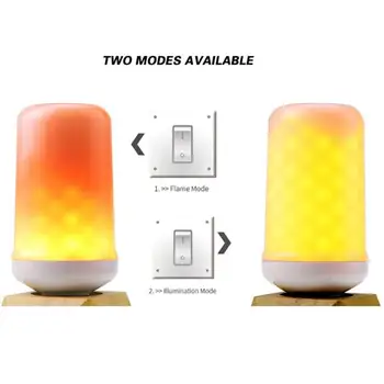 

E27 LED Flame Effect Light Bulb 2 Modes 85-265V Flickering Simulation Lamp