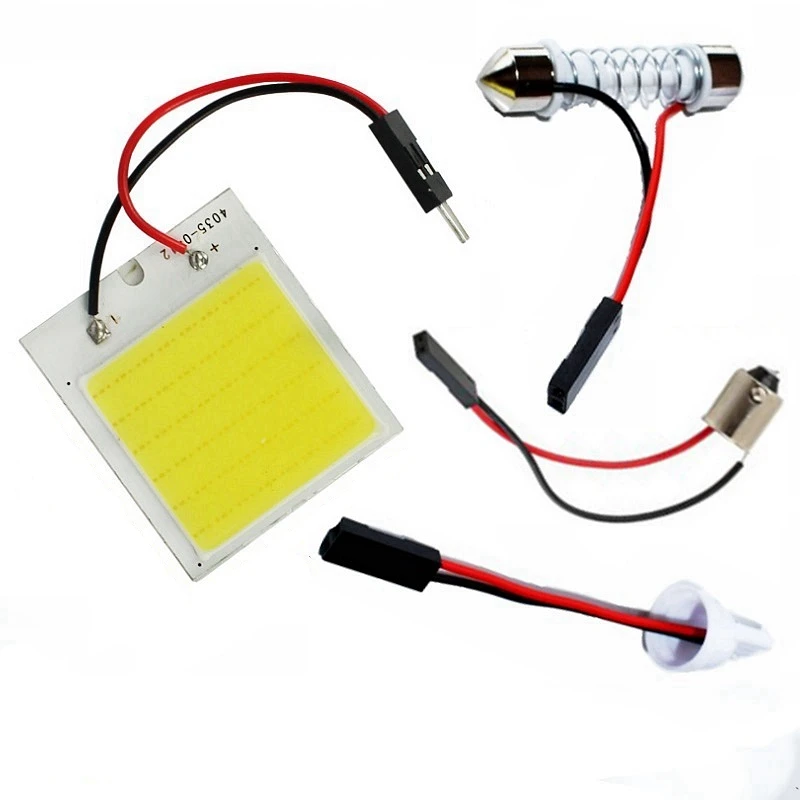 T10 W5W C5W Festoon BA9S 3 адаптера 18 24 48 чипов COB светодиодный светильник для чтения Авто