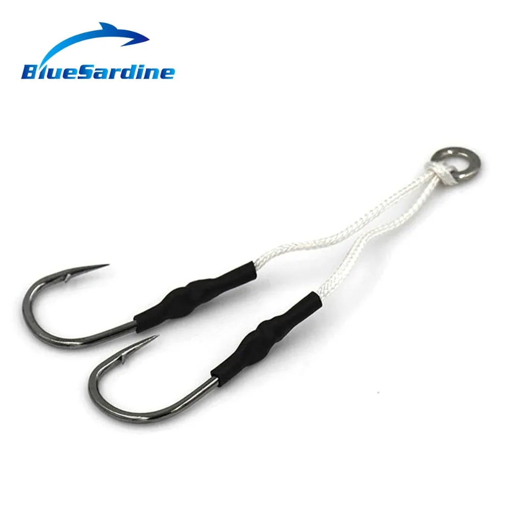 Рыболовные крючки BlueSardine из высокоуглеродистой стали 10 шт. в комплекте