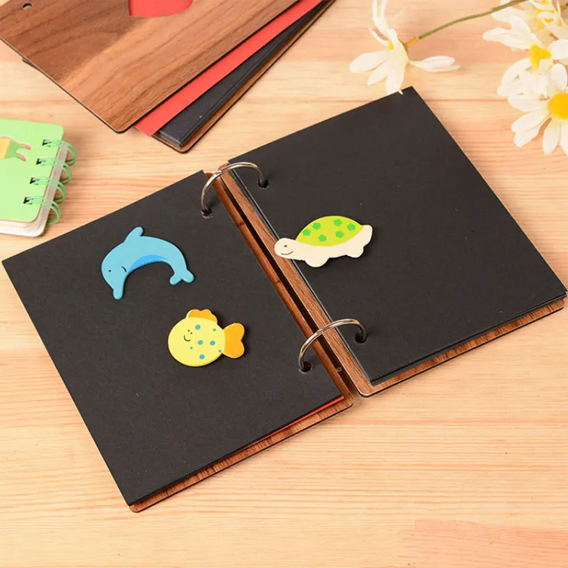 Creative 6 inch love wood album retro handmade album wedding youth album graduation photo album