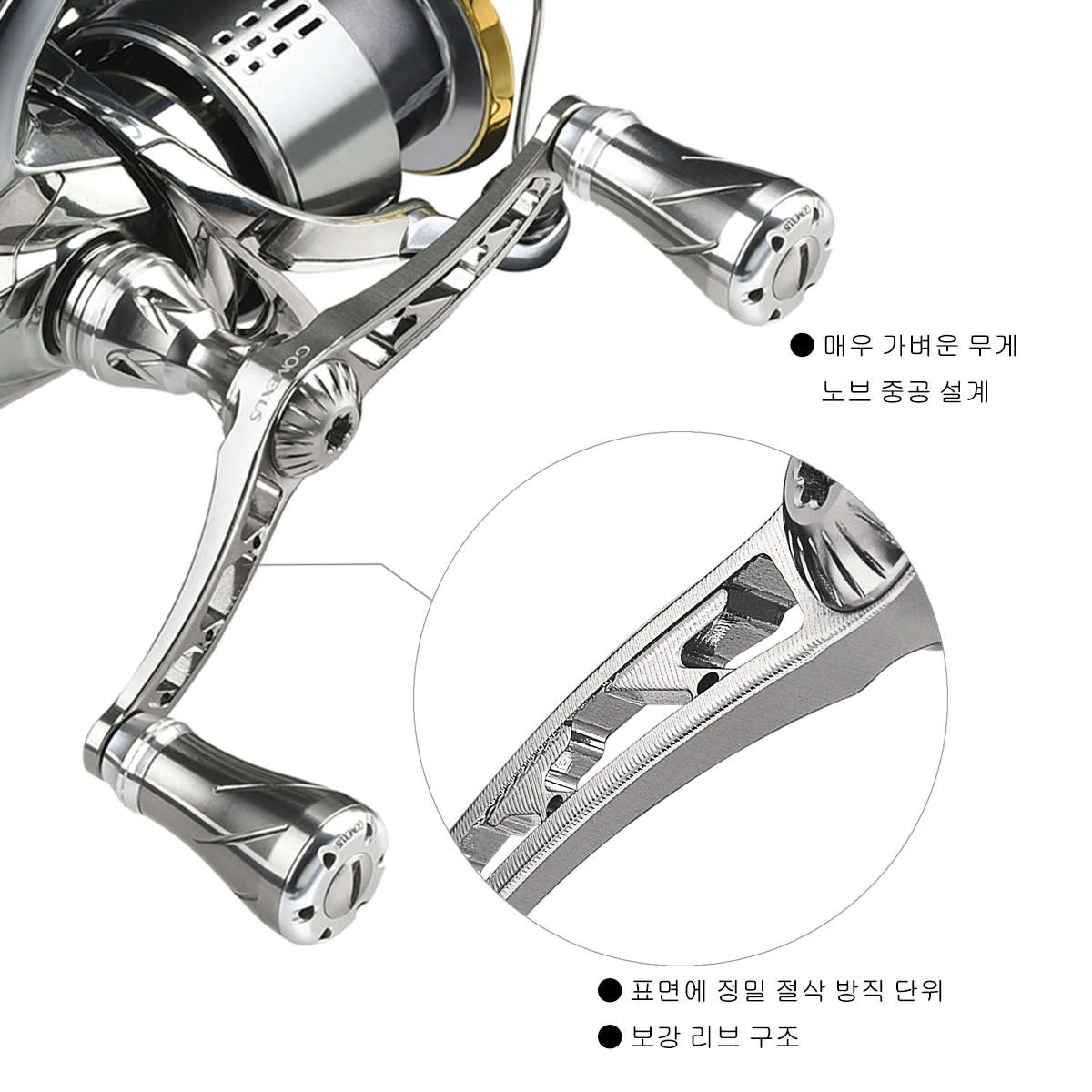 Gomexus Carbon Power Handle for Shimano Stradic Stella Reel As Below 98mm Fit Gomexus Carbon Power Handle for Shimano Stradic Stella Reel As Below 98mm Fit