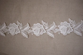 

14 yards venice lace trim by the yard, off white embroidered lace fabric, lace tassel trims