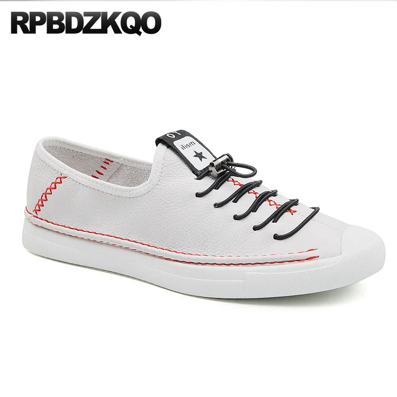 Italienische Europäischen Marken Trainer Wohnungen Deluxe Männer Runway Luxury Hohe Weiß Schwarzes Turnschuhe Real Skate Schuhe Qualität Leder weiß Echtes Cq1Z55