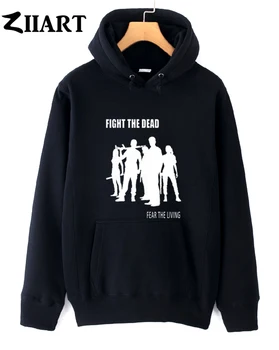 the walking dead FIGHT THE DEAD FEAR THE LIVING couple clothes boys man male autumn winter fleece hoodies rain on the dead
