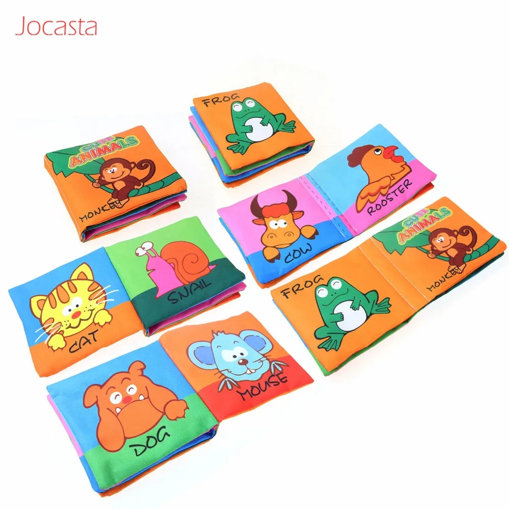 

Rustle Sound Infant Soft Cloth Books Cute Kids Gift Learning toys Educational Rattle Toy Baby Book Montessori Toys 0-12 Months ]