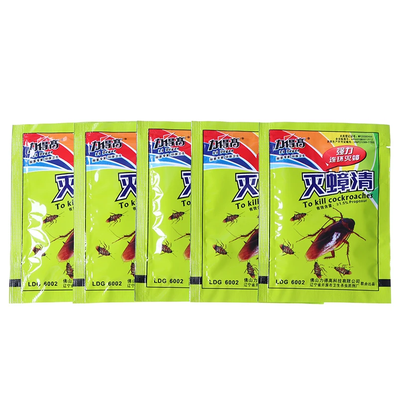 

5pcs High Power Powder Exterminator Clear-Mouthed Decoy Bait Killer Insect Repellent Long Duration Clean Interior Corner Hygiene