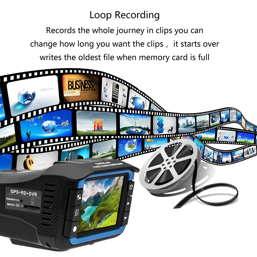 

Russian Anti Radar DVR Video Registrator Auto 3 In 1 Dash Cam Car DVR Radar Detector Vehicle GPS Tracker Driving Recorder