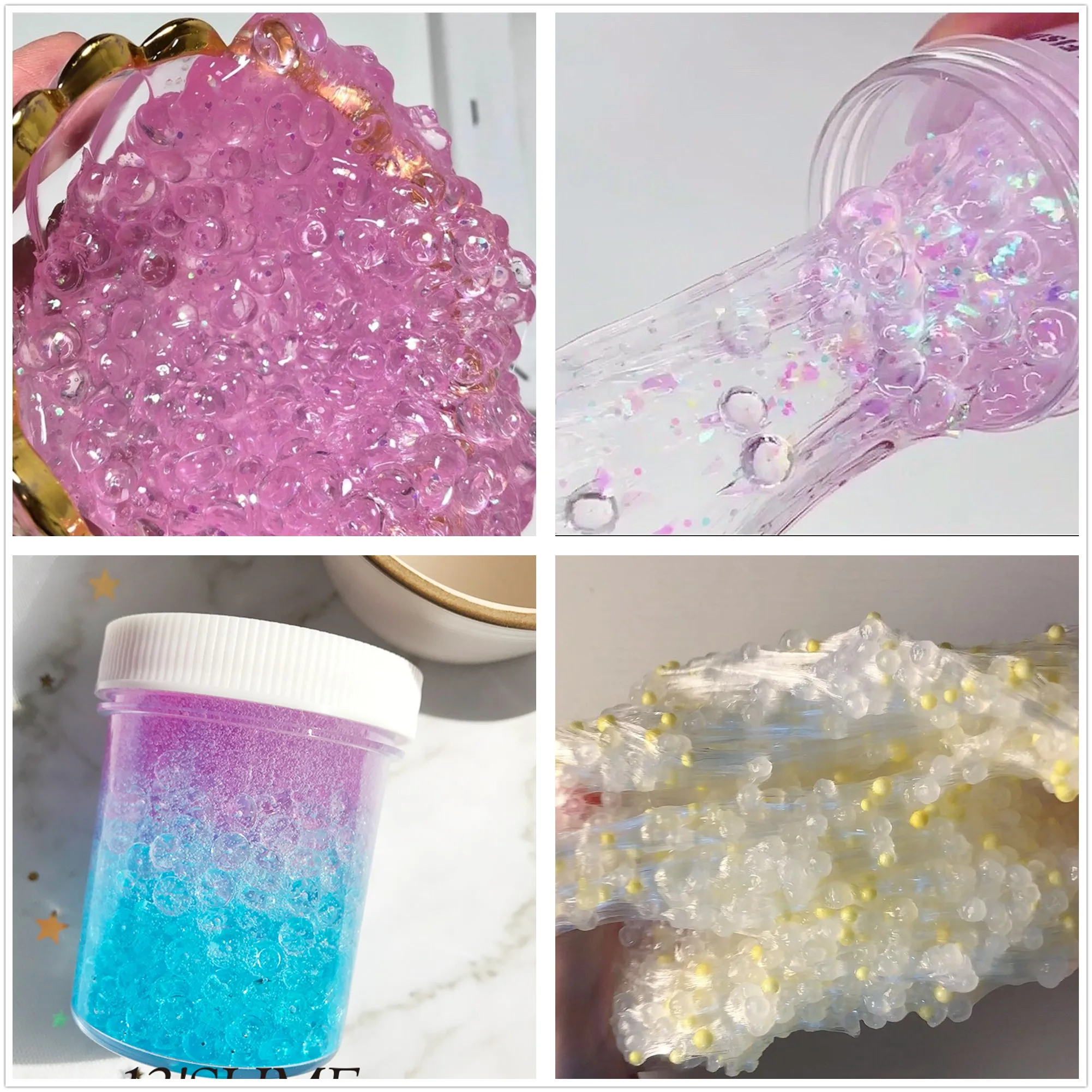 40g Slime Supply Plastic Hama Fishbowl Beads DIY Slime DIY Supplies Accessories Decoration Additives AntiStress Filler Toys slime kit