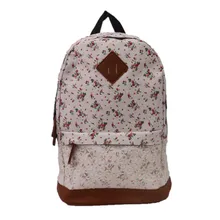 Korean Canvas Printing Backpack Women School Bags for Teenage Girls Cute Bookbags Vintage Laptop Backpacks Female