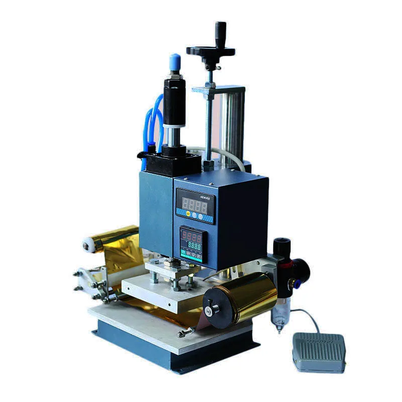 10*13cm Pneumatic Logo Embossing Machine Air Operated Hot Foil Stamping