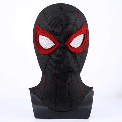 Человек-паук, вдали от дома, невидимый человек-паук, карнавальный костюм, черная маска для взрослых на Хэллоуин, шлем, красный, ПВХ, для возвращения домой, полная голова - Цвет: black
