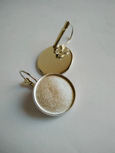 US $160.41 500PCS Rhodium Plated 25mm Blank Earring Base for Cabochon Cameo Setting DIY Jewelry Making Findings CFS172