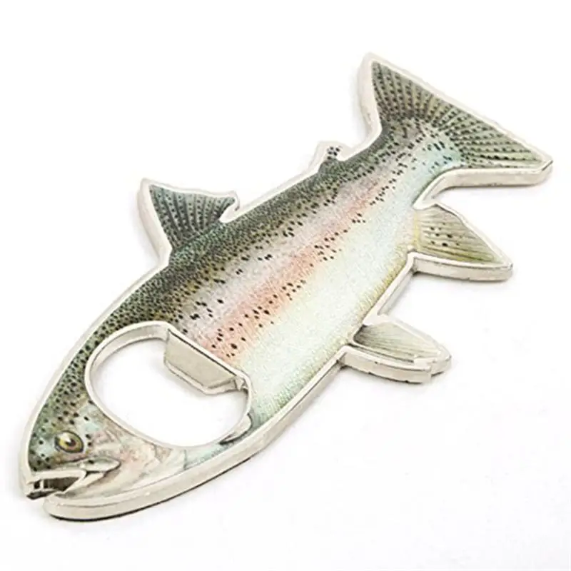 

Rainbow Stainless Steel Trout Fish Bottle Opener Fridge Magnet