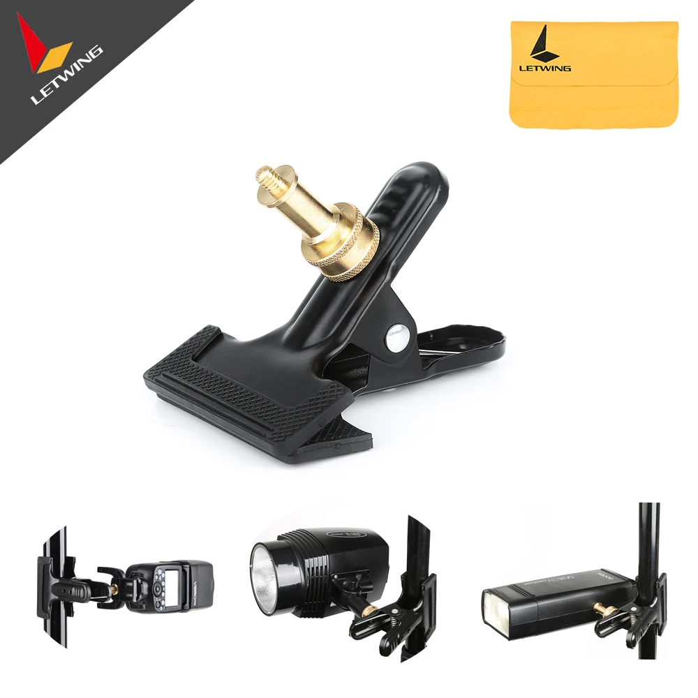 

Universal Metal Clamp Clip with Standard 1/4 Screw for Camera Studio Flash Speedlite Strobe for Background Drop Cloth Cheap